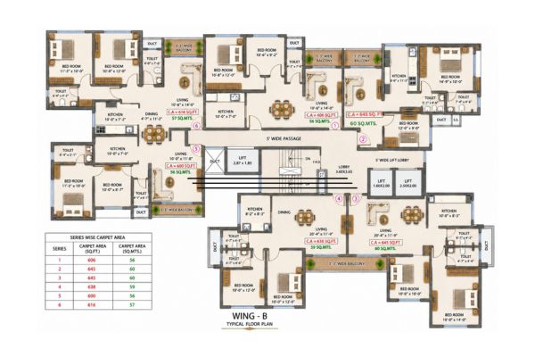 Blurred preview of B Wing floor plan