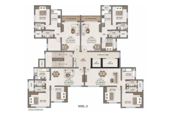 Blurred preview of A Wing floor plan